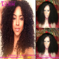 Qingdao cabelo fábrica fornecimento venda quente 100% brasileira cabelo peruca de cabelo humano Kinky Afro